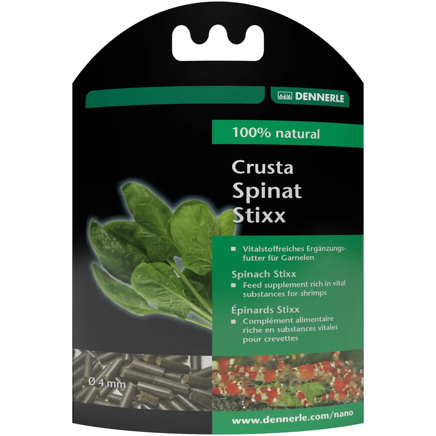 Dennerle Crusta Spinach Stixx 30g