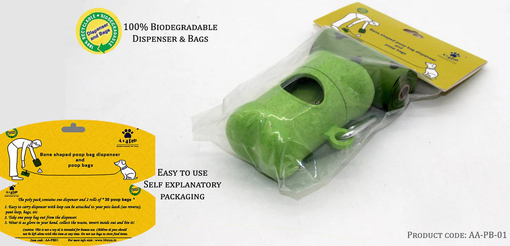 Biodegradable Pet Waste Bags & Dispenser