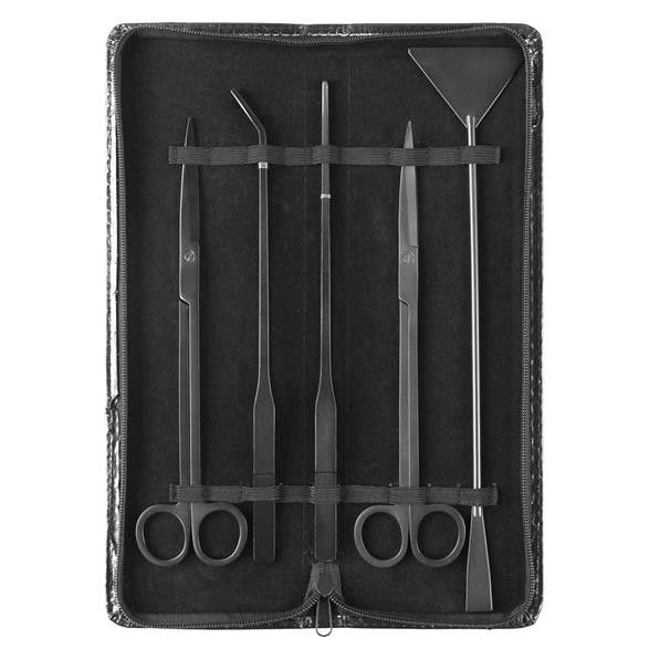 5 in 1 Stainless Steel Aquarium Aquascaping Tool Set - Black