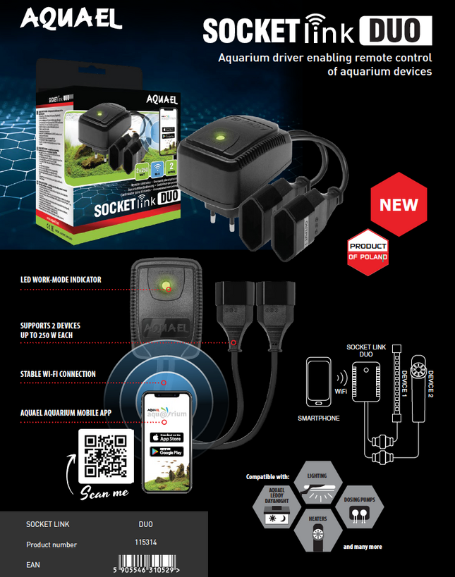 Aquael Socket Link Duo